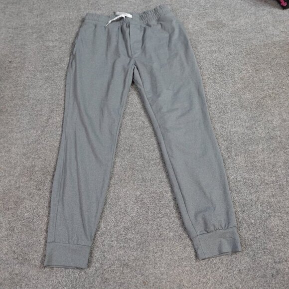 Myles Mens Pants L Gray Heather Joggers Solid Pull On Drawstring NEW - Picture 1 of 9